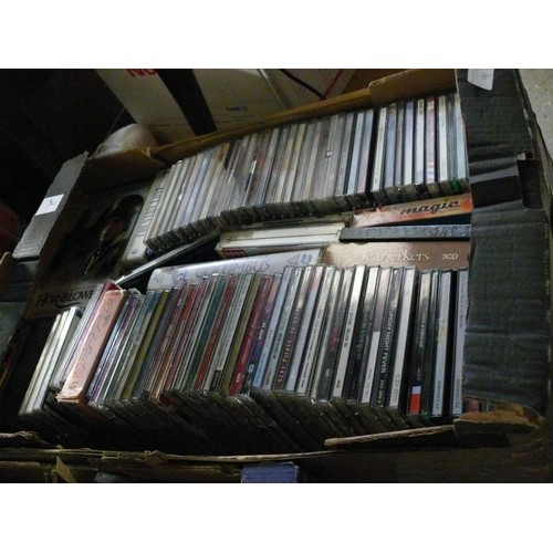 185 - LARGE TRAY OF ASSORTED CDS INCLUDING SHANIA TWAIN AND ELTON JOHN PLUS HORNBLOWER BOXSET