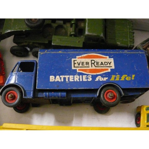 186 - A BOX OF COLLECTORS VEHICLES TO INCLUDE DINKY, CORGI, LESNEY ETC