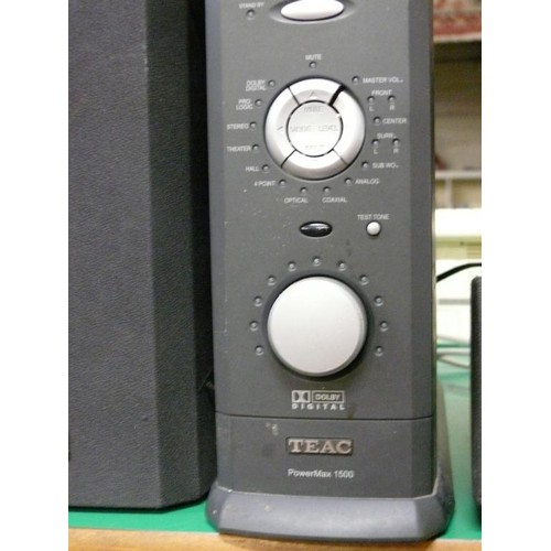 232 - TEAC DOLBY DIGITAL 4 POINT MULTIMEDIA ENTERTAINMENT SYSTEM POWERMAX 1500