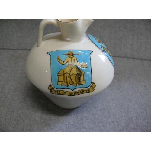 38 - A PIECE OF W.H.GOSS CRESTED WARE, VERY RARE PIECE.  THIS A GOOD SIZE JUG REPRODUCTION OF THE ROMAN E... 