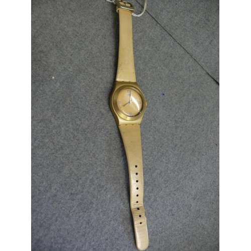 44 - A SWATCH IRONY WATCH ALUMINIUM PLATED COLLECTABLE