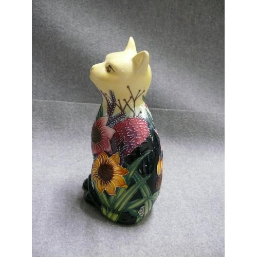 9 - OLD TUPTON WARE LOVELY CAT WITH BEAUTIFUL MULTI COLOURED FLOWERS AND PATTERNS. IN THE STYLE OF MOORC... 