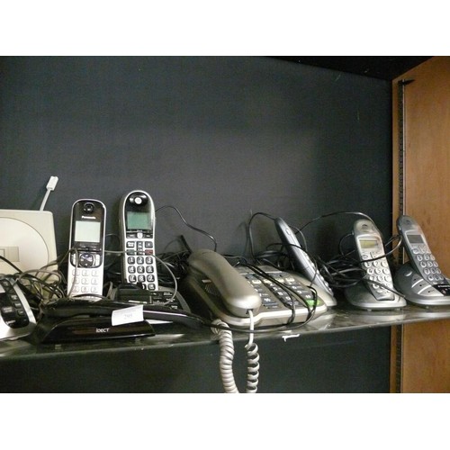 295 - A LARGE SELECTION OF VARIOUS TELEPHONES PANASONIC, BT ETC