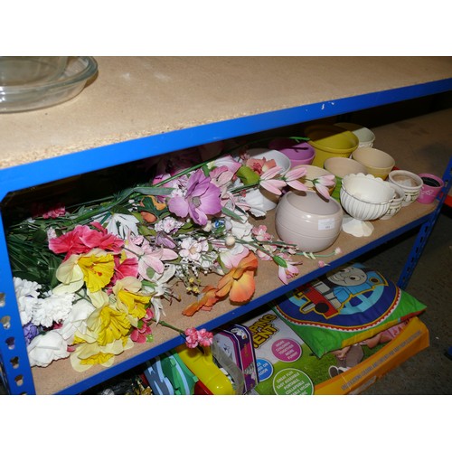 484 - SELECTION OF ARTIFICIAL FLOWERS AND PLANTERS