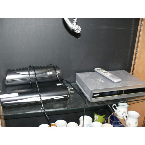 472 - LAMINATOR, HUMAX BOX AND SKY BOX PLUS A REMOTE CONTROL