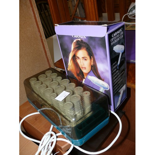 469 - ELECTRICAL HAIR ROLLERS AND  CARMEN HAIR DRYER