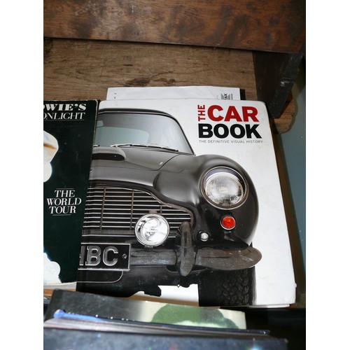 446 - HARDBACK QUALITY BOOKS INCLUDING THE CAR BOOK, THE KRAYS UNFINISHED BUISNESS, MATT MONROE ETC