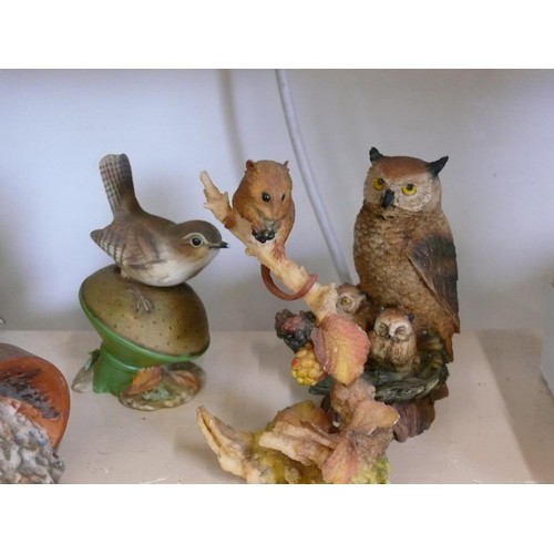 76A - A COLLECTION OF ANIMAL ORNAMENTS TO INCLUDE WEDGWOOD, AYNSLEY, ROYAL OSBORNE, CASTANA ETC