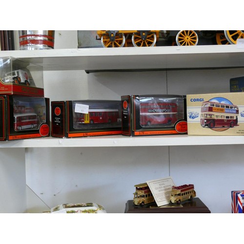 83 - 5 DIECAST VEHICLES INCLUDING 3 GILBOWS  - 1 SINGLE DECKER BUS, 1 COACH & 1 DOUBLE DECKER BUS PLUS MA... 