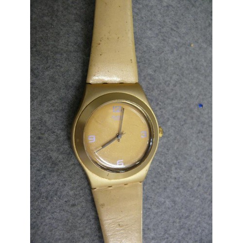 44 - A SWATCH IRONY WATCH ALUMINIUM PLATED COLLECTABLE