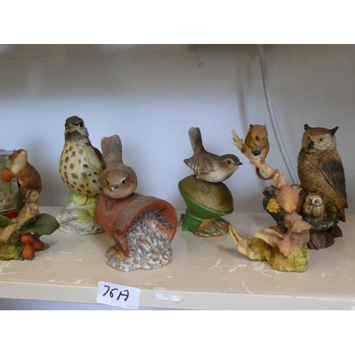 76A - A COLLECTION OF ANIMAL ORNAMENTS TO INCLUDE WEDGWOOD, AYNSLEY, ROYAL OSBORNE, CASTANA ETC