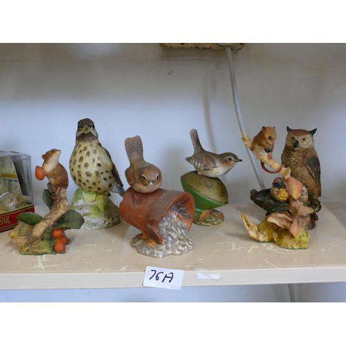 76A - A COLLECTION OF ANIMAL ORNAMENTS TO INCLUDE WEDGWOOD, AYNSLEY, ROYAL OSBORNE, CASTANA ETC