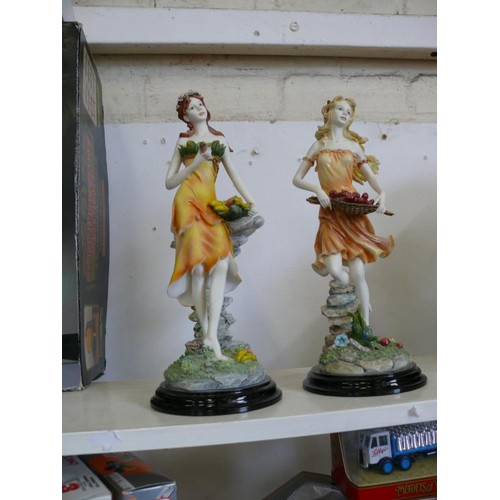 80A - A PAIR OF PORCELAIN LADY FIGURINES BY LEONARDO