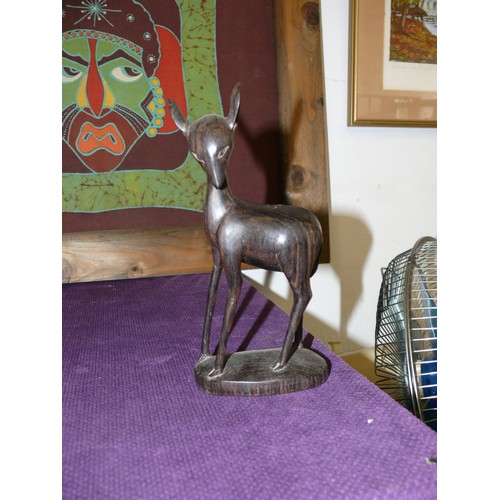 109 - 3 CARVED ANIMALS HAND CRAFTED IN KENYA