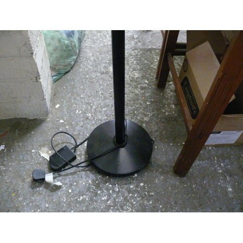 137A - A LARGE BLACK FLOORSTANDING UPLIGHTER