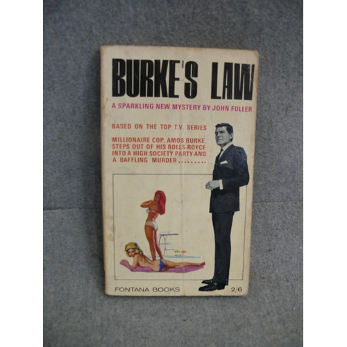 212 - PAPERBACK EDITION OF BURKES LAW BY JOHN FULLER PRINTED ALONGSIDE TV SERIES