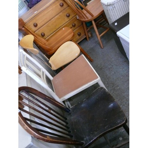 352 - 5 VARIOUS KITCHEN CHAIRS