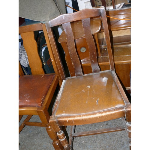 474 - 8 X MIXED 1940'S CHAIRS