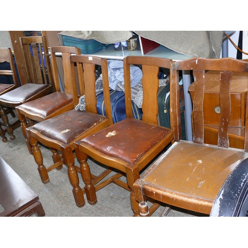 474 - 8 X MIXED 1940'S CHAIRS