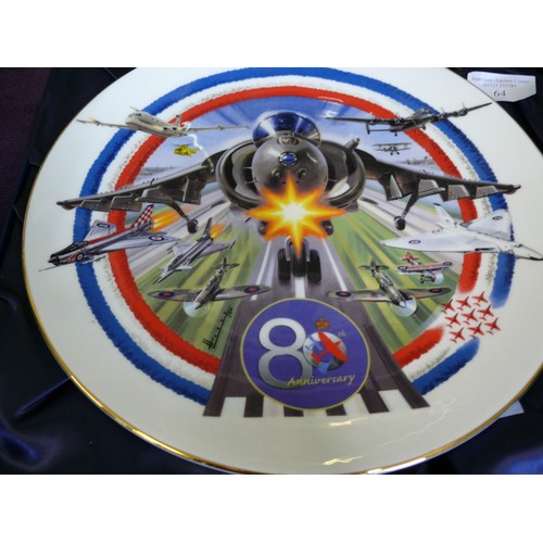 64 - A ROYAL DOULTON LIMITED EDITION PLATE 'PER ARDUA AD ASTRA' TO COMMEMERATE THE 80TH ANNIVERSARY OF TH... 