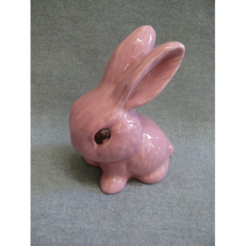 78 - A RETRO PINK RABBIT ORNAMENT BY SYLVAC