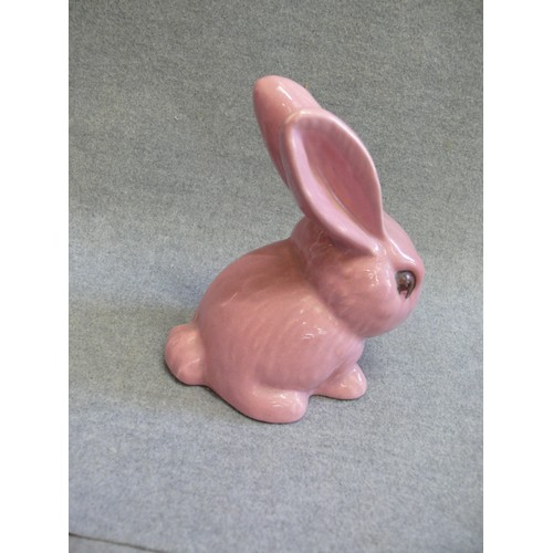 78 - A RETRO PINK RABBIT ORNAMENT BY SYLVAC