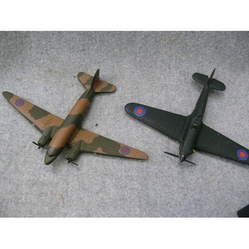 140 - 3 BOXES CONTAINING DIECAST ROYALHAMPSHIRE ART FOUNDRY PLANES METEOR, LIGHTNING, HURRICANE, DAKOTA, L... 