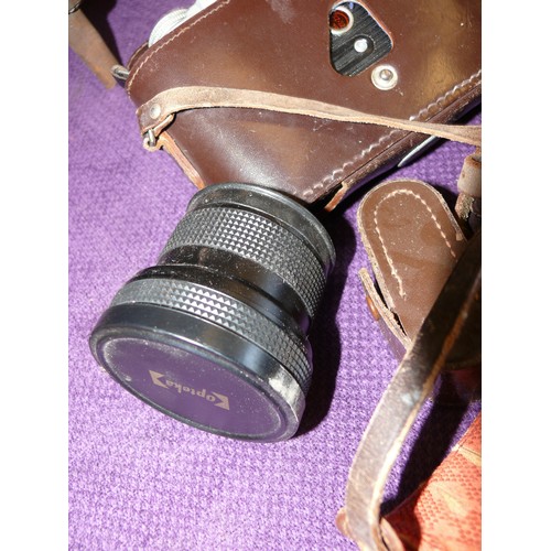 117 - AWASTIGMAT FRANKER CAMERA SOLDA 11 6X6 120 COMPUR-RAPID WITH A SET OF COLOUR FILTERS, A RANGE FINDER... 