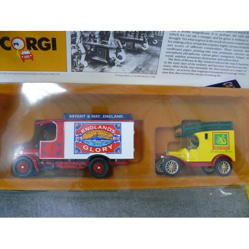 151 - 2 CORGI BOXES CONTAINING TRANSPORT OF THE 30'S (CONTAINS 2 VEHICLES) & TOYMASTER YOUR REAL TOY SHOP ... 