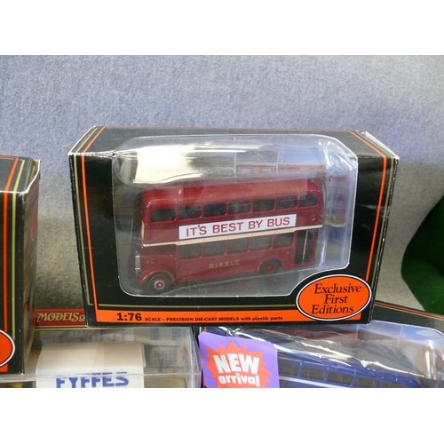 94 - TRAY OF 5 DIECAST VEHICLES 3 X GILBOW, LEYLAND PD2/12 ORION, BRISTOL MW COACH & RT DOUBLE DECKER BUS... 