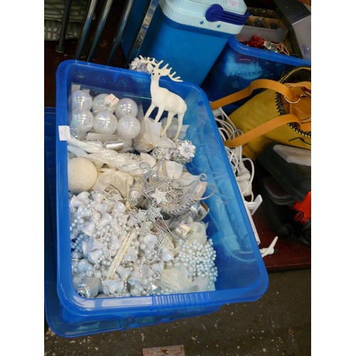 237 - A BOX OF PEARLESCENT CHRISTMAS DECORATIONS