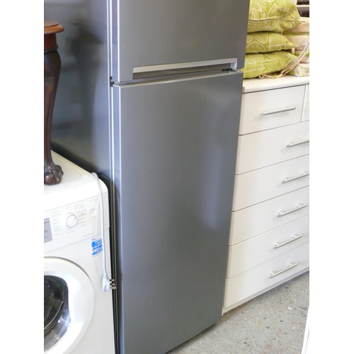 298 - A VERY TALL BEKO SILVER FRIDGEFREEZER