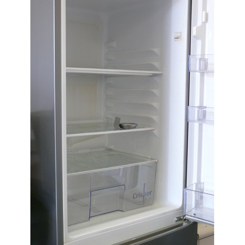 298 - A VERY TALL BEKO SILVER FRIDGEFREEZER