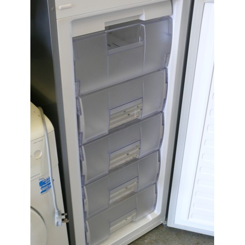 298 - A VERY TALL BEKO SILVER FRIDGEFREEZER