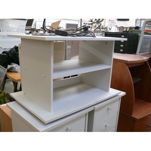 256 - A SMALL WHITE TV STAND