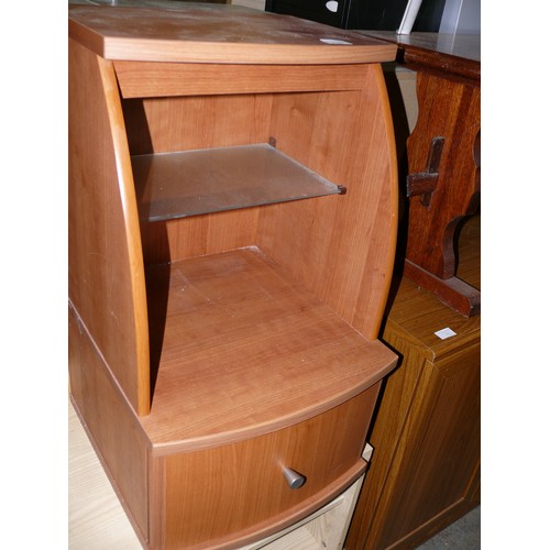 264 - SMALL HALLWAY UNIT WITH GLASS SHELF AND DRAWER