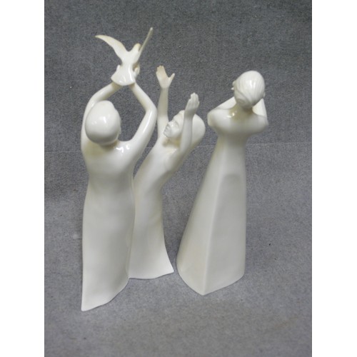 3 - ROYAL DOULTON PEACE FIGURINE AND GIFT OF FREEDOM FIGURE OF CHILDREN