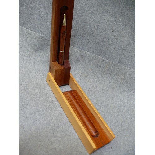 20 - WOODEN TURNED PEN IN A BEAUTIFUL WOODEN BOX BY GLADSTONE MEN'S SHED, HAND MADE