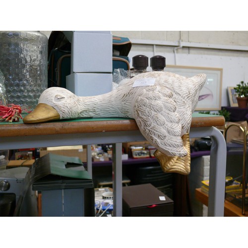 323 - A  LARGE RELAXING DUCK SHELF ORNAMENT