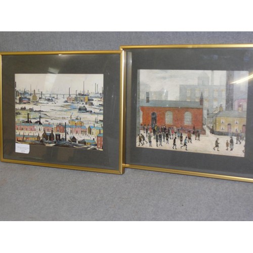 327 - 2 FRAMED AND GLAZED LOWRY PRINTS