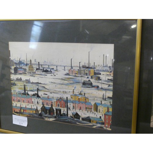 327 - 2 FRAMED AND GLAZED LOWRY PRINTS