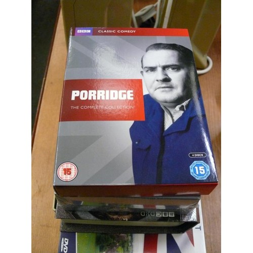 377C - CD AND DVD BOXSETS TO INCLUDE LEWIS, PORRIDGE, CHARLES DICKENS, DOWNTON ABBEY ETC