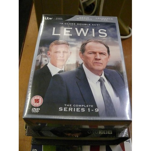 377C - CD AND DVD BOXSETS TO INCLUDE LEWIS, PORRIDGE, CHARLES DICKENS, DOWNTON ABBEY ETC