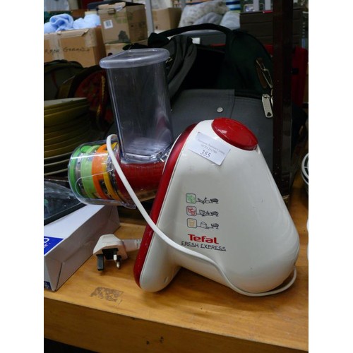 355 - A TEFAL FRESH EXPRESS ELECTRIC SLICER/GRATER