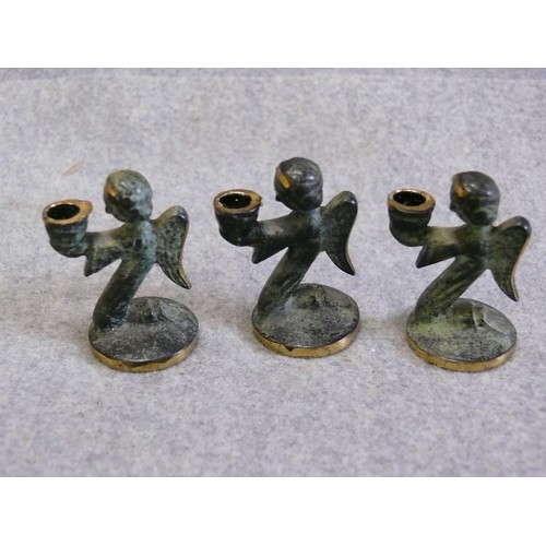 8 - WALTER BOSSE ANGEL CANDLE MINI HOLDERS