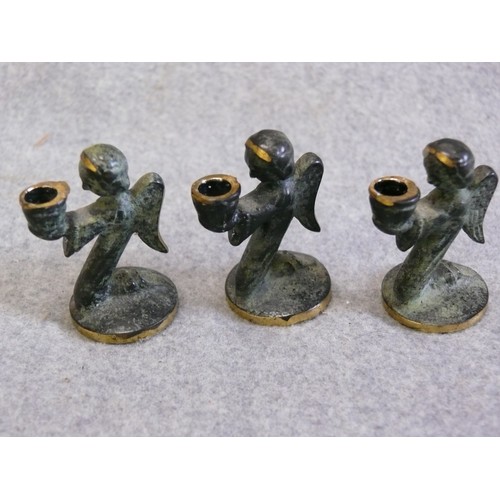 8 - WALTER BOSSE ANGEL CANDLE MINI HOLDERS