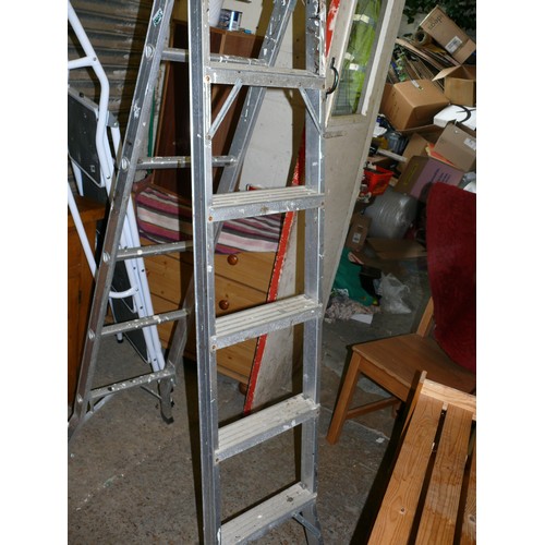 309B - 5 STEP LADDER EXTENDS INTO A LONG LADDER