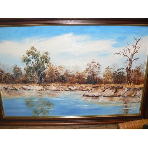 442 - FRAMED OIL PAINTING OF AN AUTUMNAL SCENE