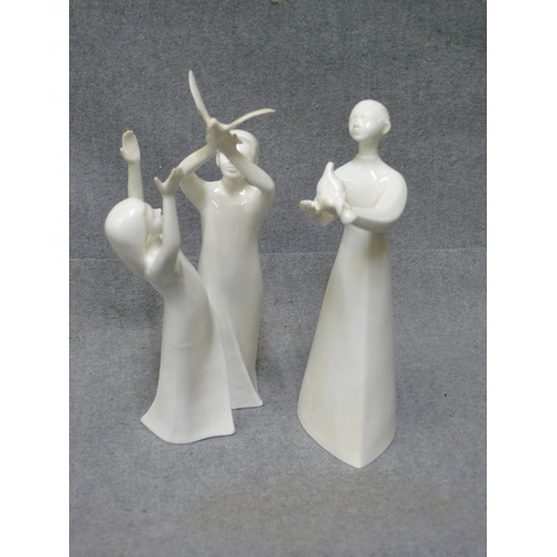 3 - ROYAL DOULTON PEACE FIGURINE AND GIFT OF FREEDOM FIGURE OF CHILDREN