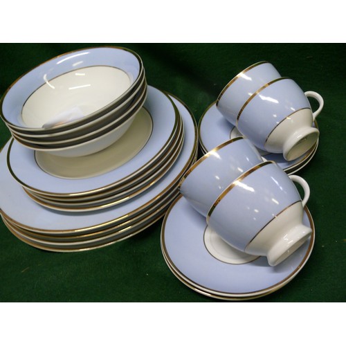 62 - A DOULTON BLUE AND WHITE DINNER SET